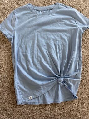 abercrombie kids light blue short sleeve knot tee